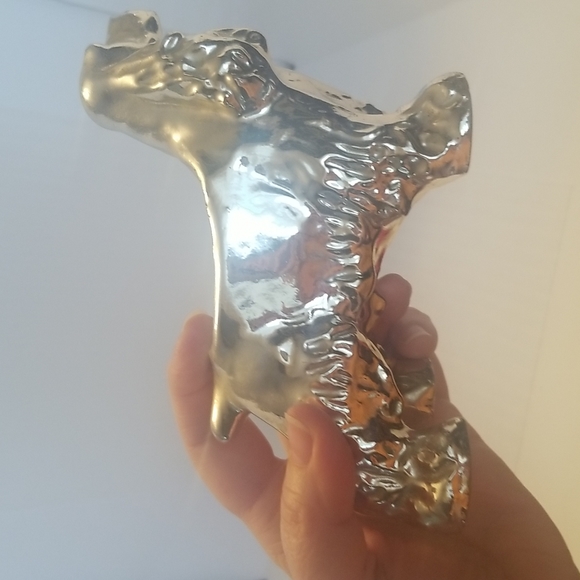 Ceramic Cocker Spaniel Vase Gold Tone - Picture 7 of 8